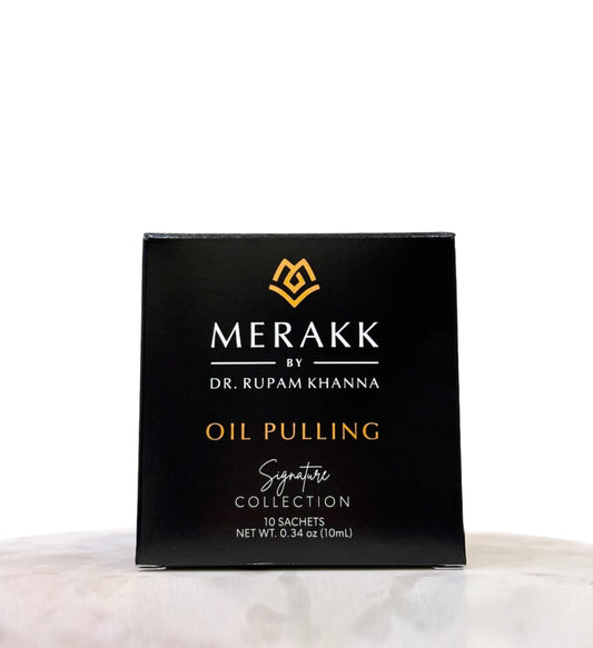 Merakk oil pulling signature collection for Teeth and Gums - - Daily Swish Travel Packets - 10ct (10ml each)